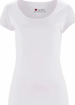 Outlet Figurbetontes T-Shirt Damen Nachhaltigere Materialien|Shirts & Tops