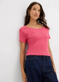 Figurbetontes T-Shirt aus reiner Bio-Baumwolle Damen Nachhaltigere Materialien|Shirts & Tops