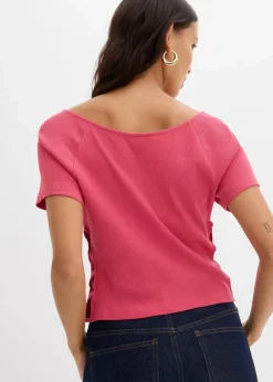 Figurbetontes T-Shirt aus reiner Bio-Baumwolle Damen Nachhaltigere Materialien|Shirts & Tops