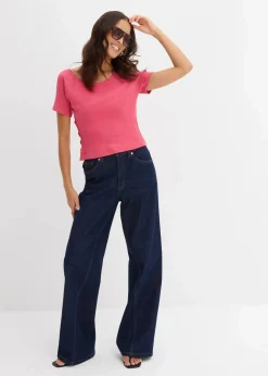 Figurbetontes T-Shirt aus reiner Bio-Baumwolle Damen Nachhaltigere Materialien|Shirts & Tops