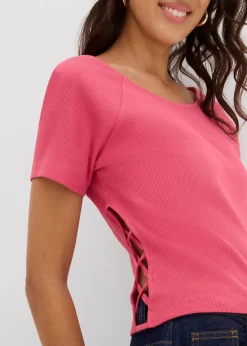 Figurbetontes T-Shirt aus reiner Bio-Baumwolle Damen Nachhaltigere Materialien|Shirts & Tops