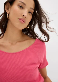 Figurbetontes T-Shirt aus reiner Bio-Baumwolle Damen Nachhaltigere Materialien|Shirts & Tops