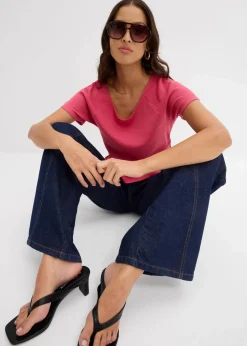 Figurbetontes T-Shirt aus reiner Bio-Baumwolle Damen Nachhaltigere Materialien|Shirts & Tops