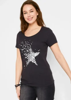 Hot Flammgarn-Shirt aus Bio-Baumwolle, kurzarm Damen Nachhaltigere Materialien|Shirts & Tops