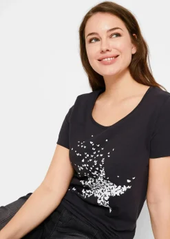 Hot Flammgarn-Shirt aus Bio-Baumwolle, kurzarm Damen Nachhaltigere Materialien|Shirts & Tops