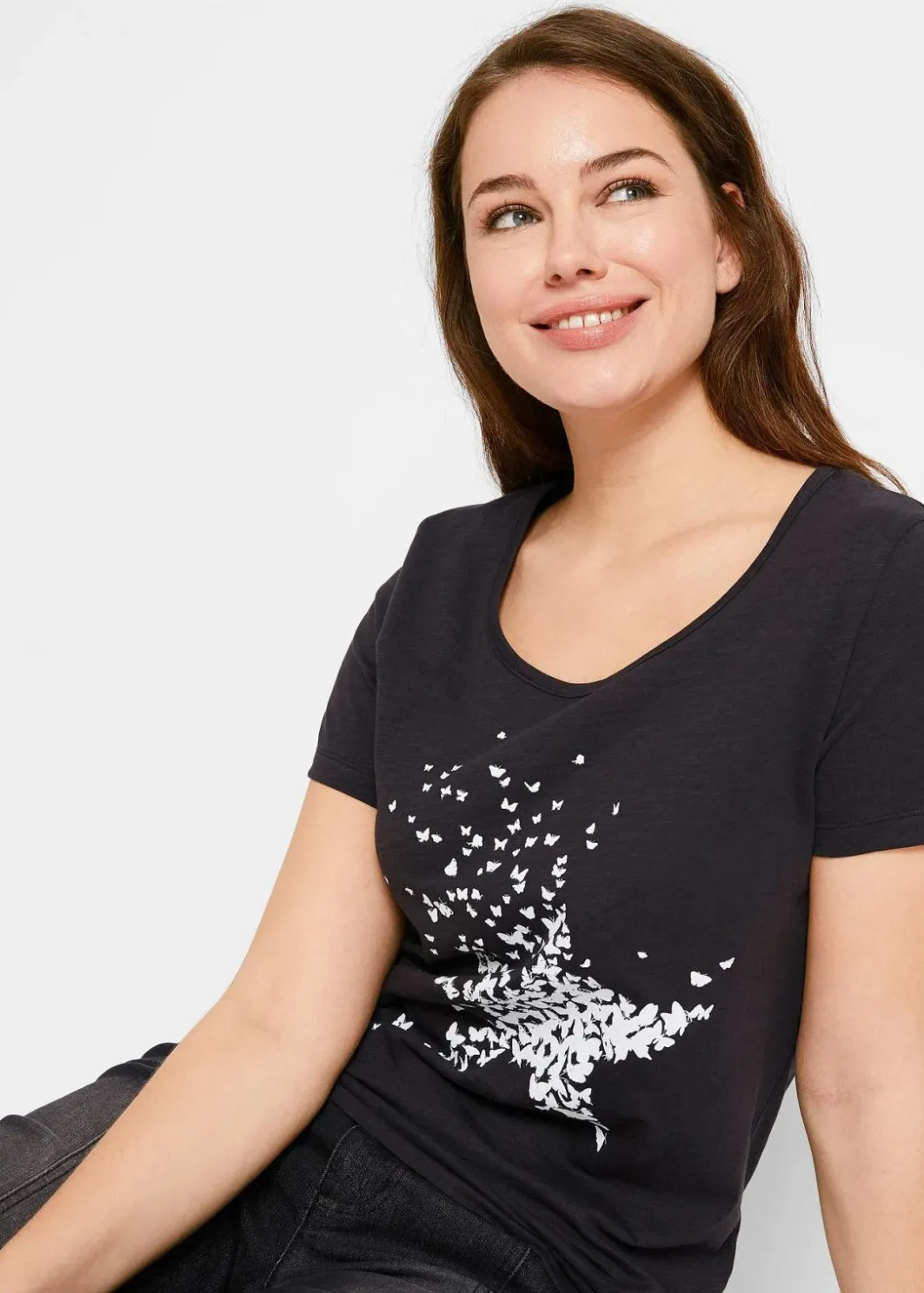 Hot Flammgarn-Shirt aus Bio-Baumwolle, kurzarm Damen Nachhaltigere Materialien|Shirts & Tops