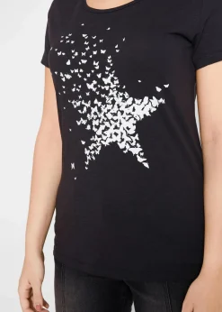 Hot Flammgarn-Shirt aus Bio-Baumwolle, kurzarm Damen Nachhaltigere Materialien|Shirts & Tops