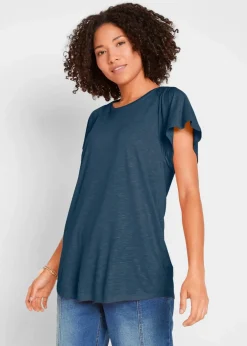 Damen bonprix Nachhaltigere Materialien|Shirts & Tops|Flammgarn-Shirt mit Flügelärmeln