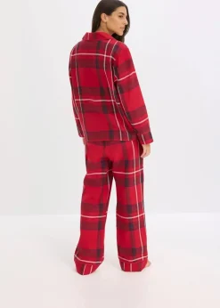 Damen bonprix Wäsche·Nachtwäsche|Nachtwäsche|Flanell Pyjama aus weicher Baumwolle mit Geschenktasche