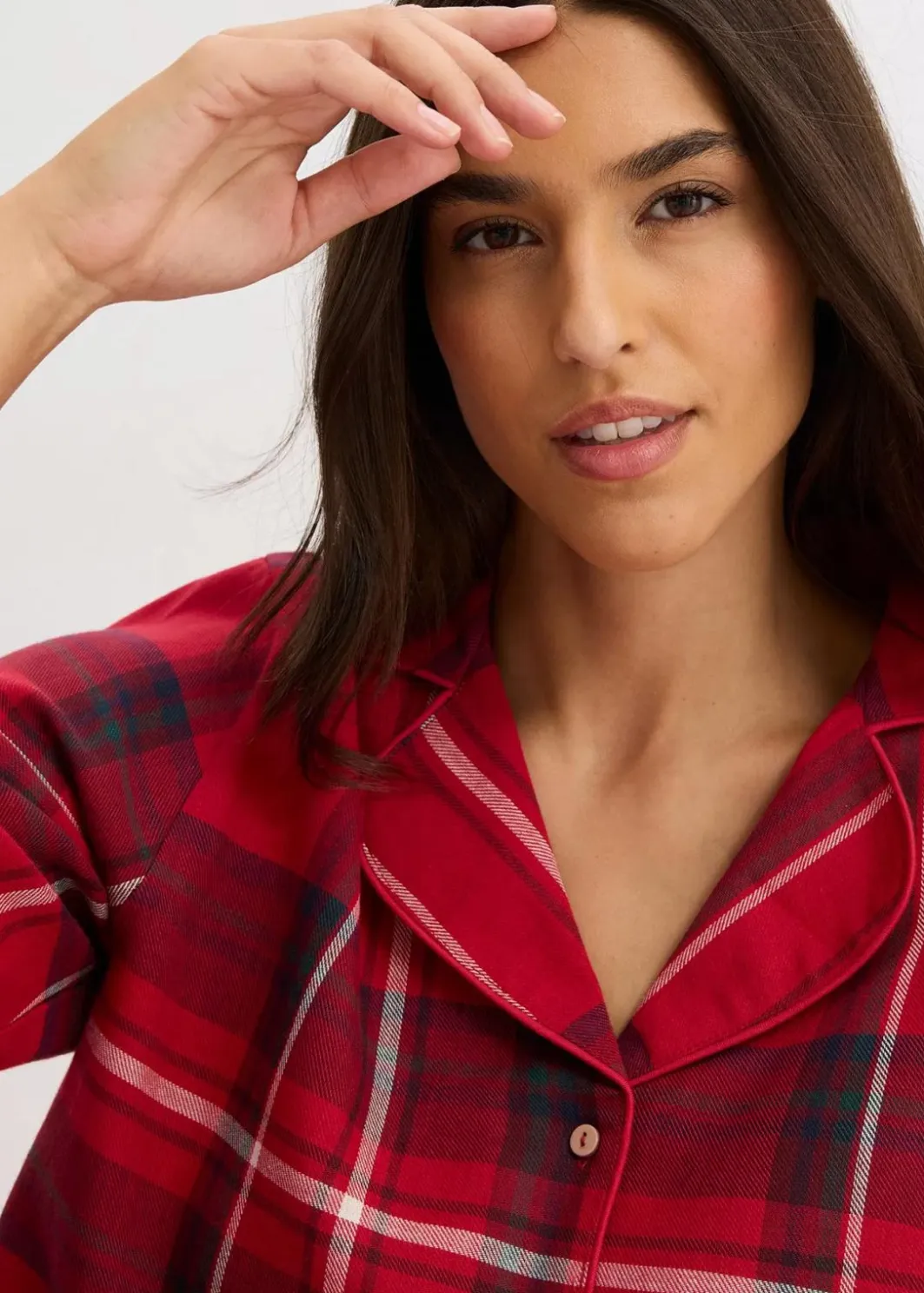 Damen bonprix Wäsche·Nachtwäsche|Nachtwäsche|Flanell Pyjama aus weicher Baumwolle mit Geschenktasche