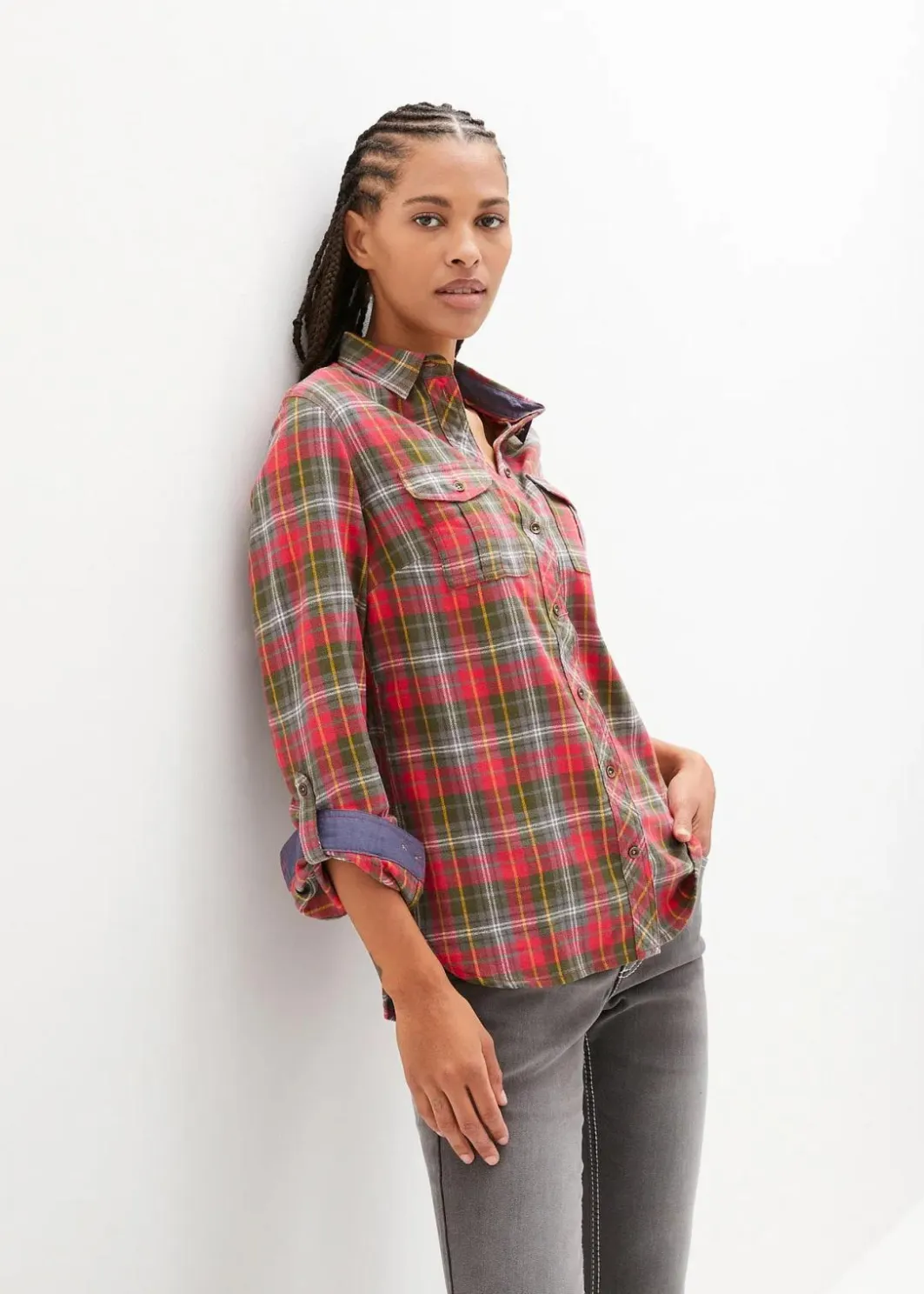 Damen bonprix Blusen & Tuniken|Bekleidung·Jacken & Mäntel|Flanellhemd