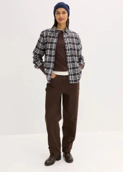 Clearance Flanell-Hemd aus reiner Baumwolle Damen Blusen & Tuniken|Bekleidung·Jacken & Mäntel
