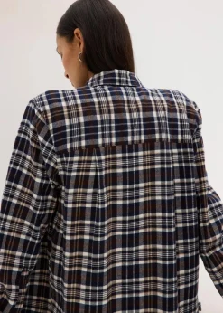Clearance Flanell-Hemd aus reiner Baumwolle Damen Blusen & Tuniken|Bekleidung·Jacken & Mäntel