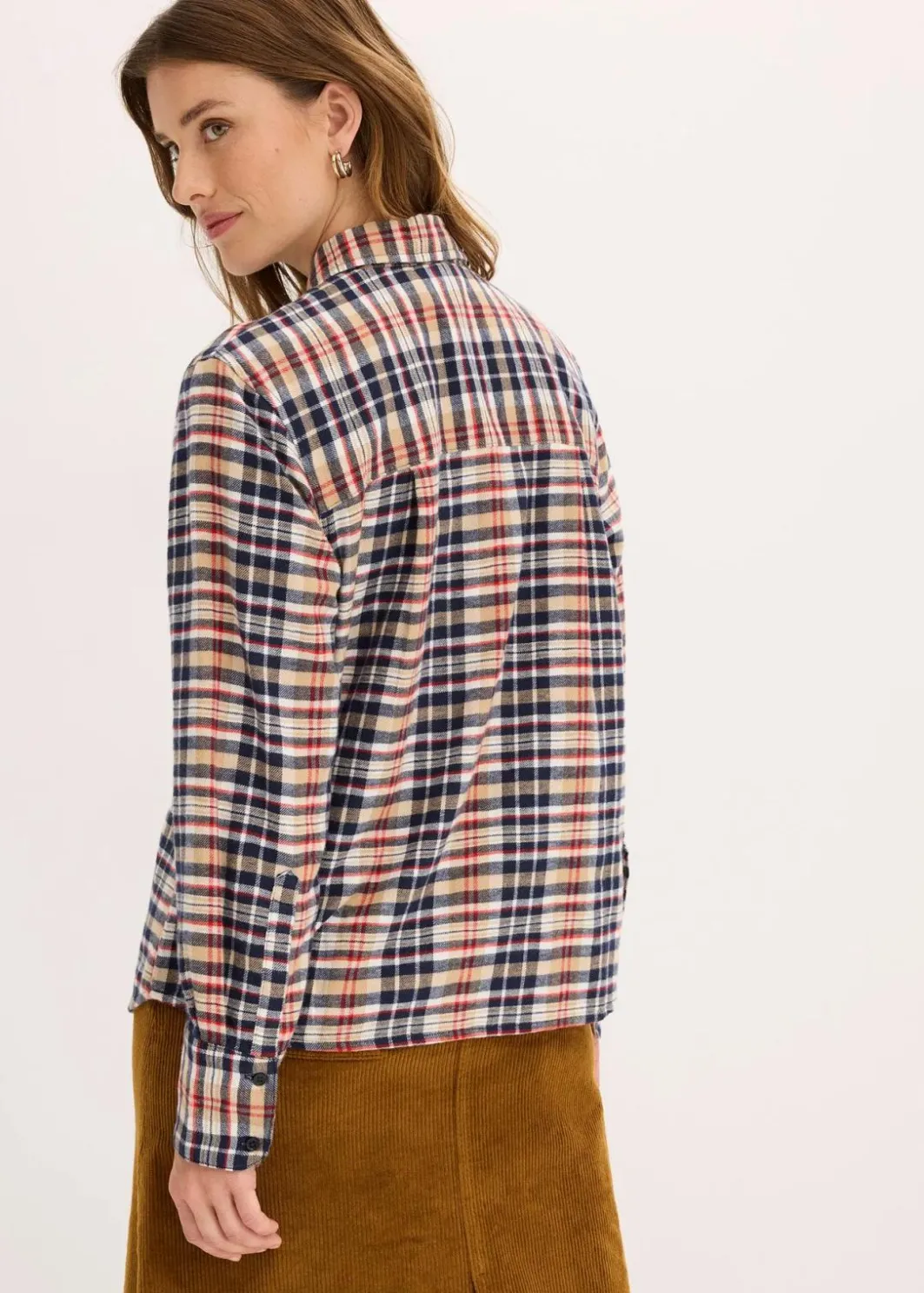 New Flanell-Hemd aus reiner Baumwolle Damen Bekleidung·Jacken & Mäntel|Blusen & Tuniken