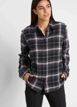Sale Flanellhemd aus reiner Baumwolle Damen Bekleidung·Jacken & Mäntel|Blusen & Tuniken