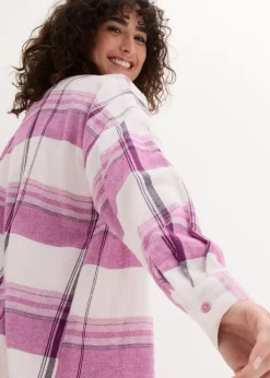 Online Flanellhemd aus reiner Baumwolle Damen Blusen & Tuniken|Bekleidung·Jacken & Mäntel