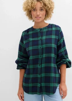 Damen bonprix Bekleidung·Jacken & Mäntel|Blusen & Tuniken|Flanellhemd aus reiner Baumwolle