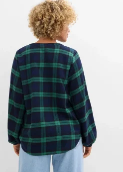 Damen bonprix Bekleidung·Jacken & Mäntel|Blusen & Tuniken|Flanellhemd aus reiner Baumwolle