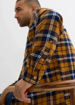 Flanellhemd mit wärmendem Fleecefutter Herren Große Größen|Outdoorbekleidung