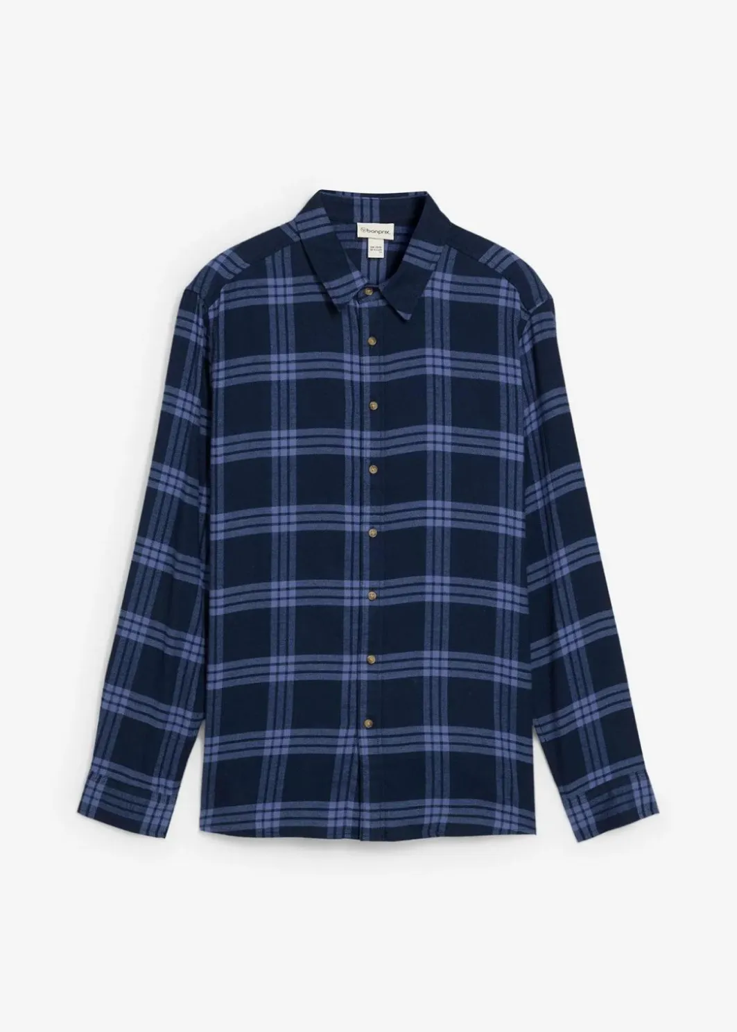 Herren bonprix Große Größen|Hemden|Flanell-Langarmhemd aus reiner Bio-Baumwolle