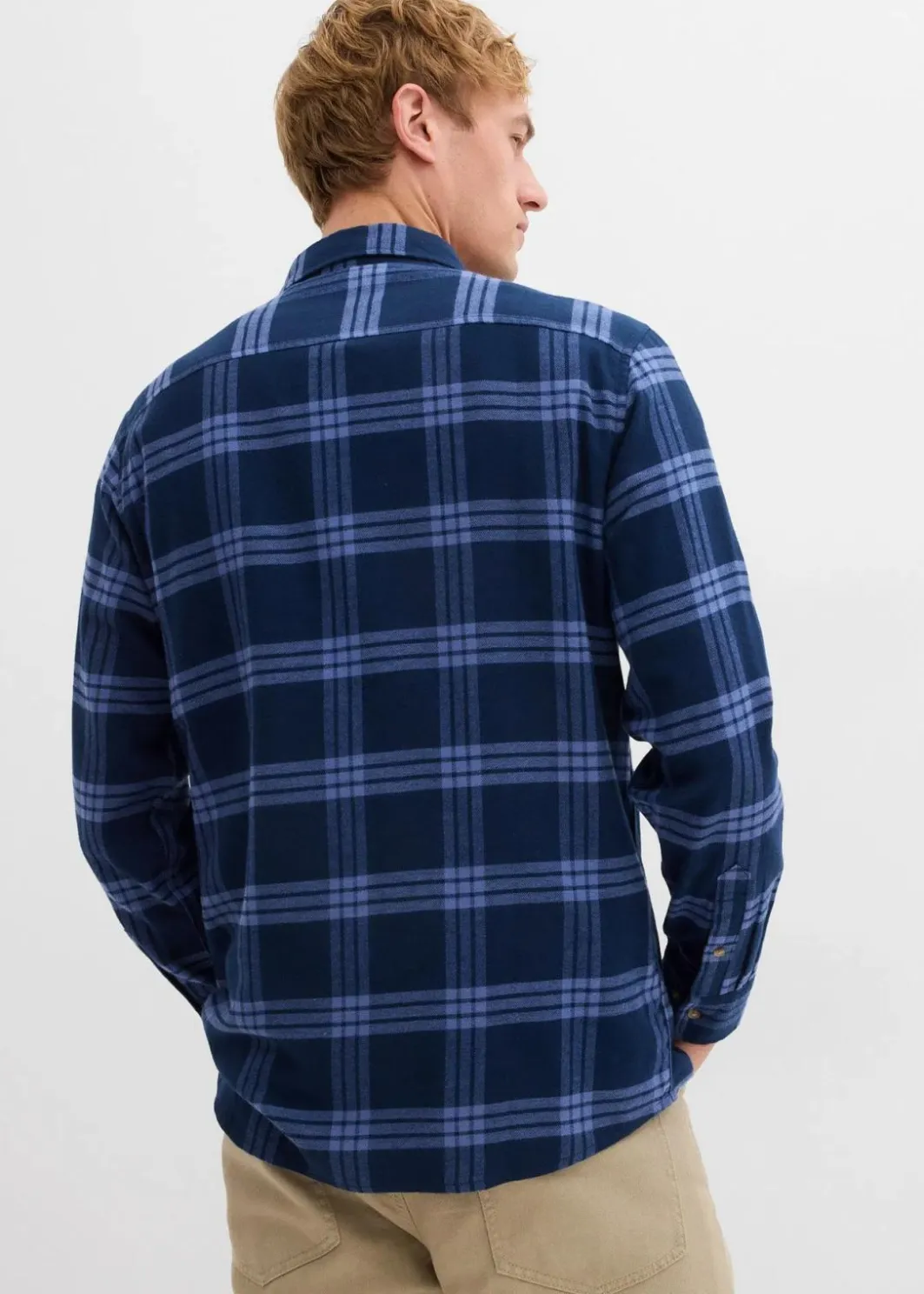 Herren bonprix Große Größen|Hemden|Flanell-Langarmhemd aus reiner Bio-Baumwolle