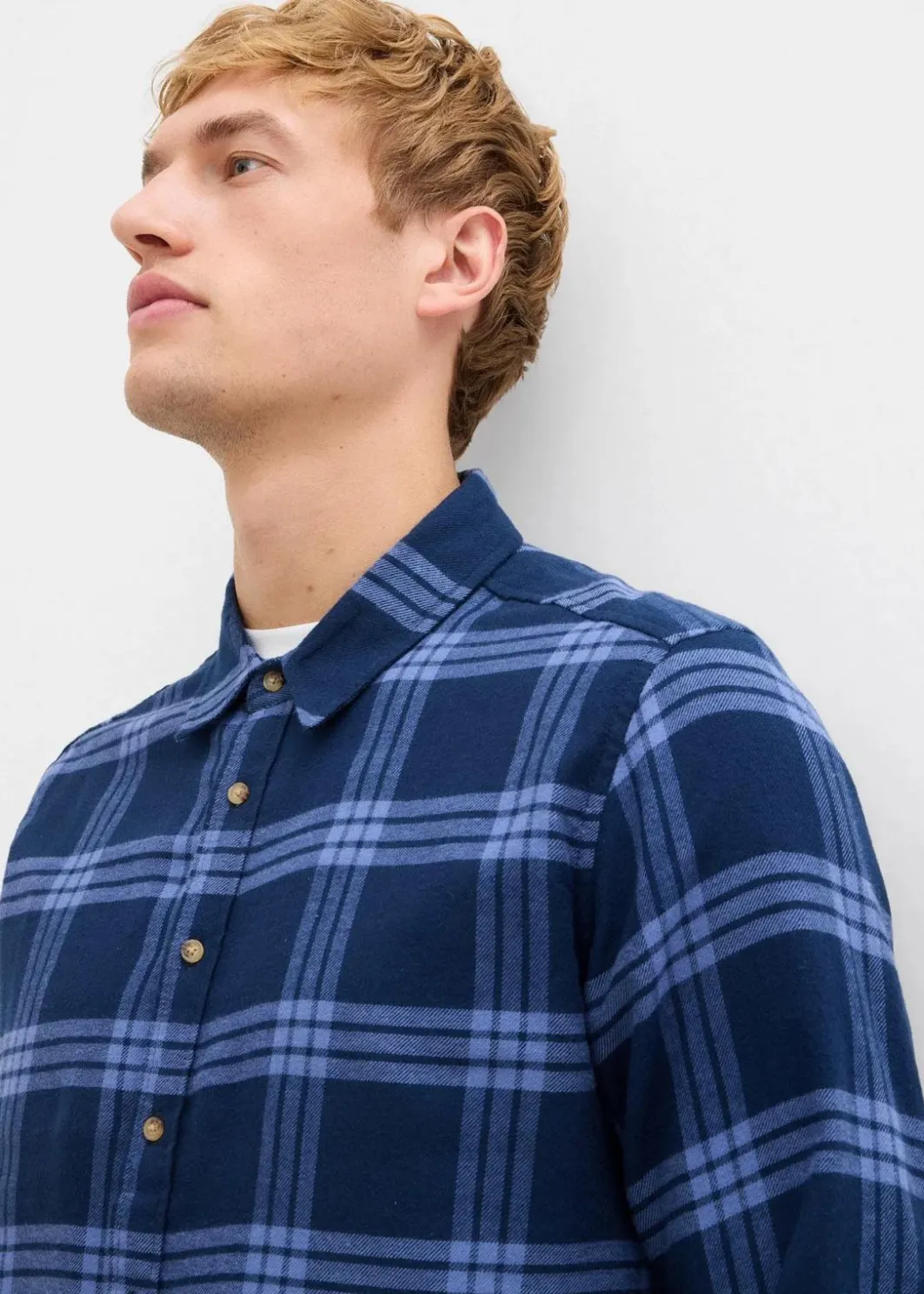 Herren bonprix Große Größen|Hemden|Flanell-Langarmhemd aus reiner Bio-Baumwolle