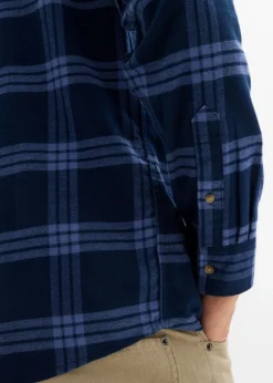 Herren bonprix Große Größen|Hemden|Flanell-Langarmhemd aus reiner Bio-Baumwolle