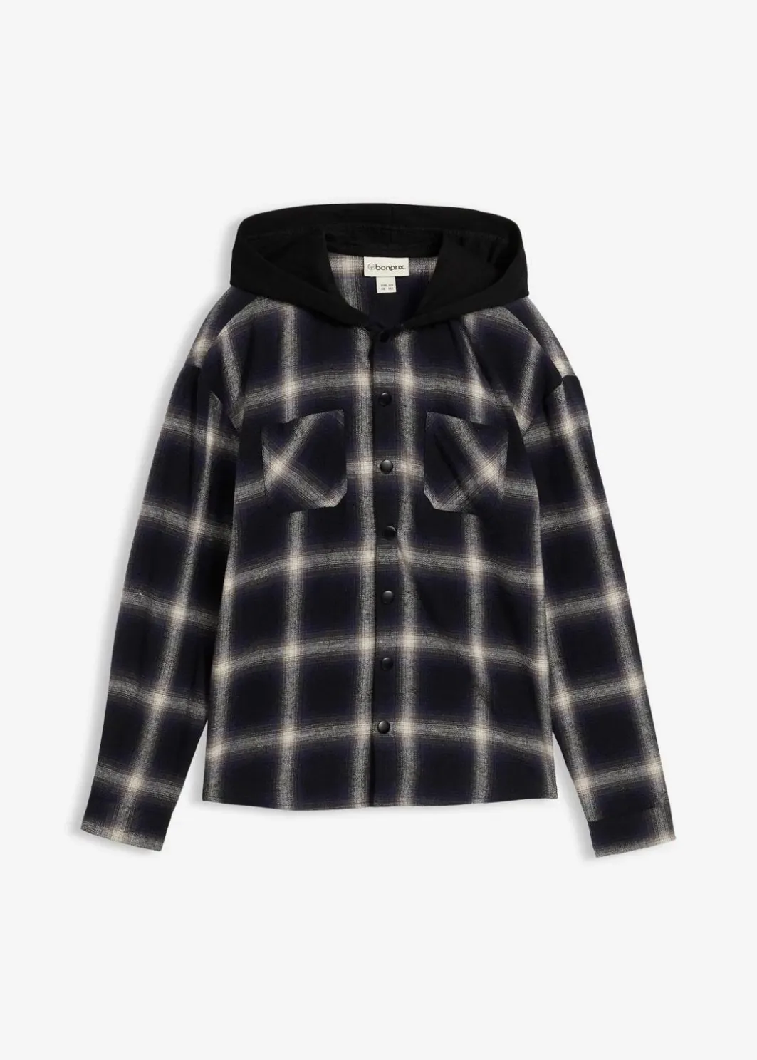 New Flanell-Langarmhemd mit Kapuze Kinder Jungen 9-16 Jahre·Anzüge & Hemden