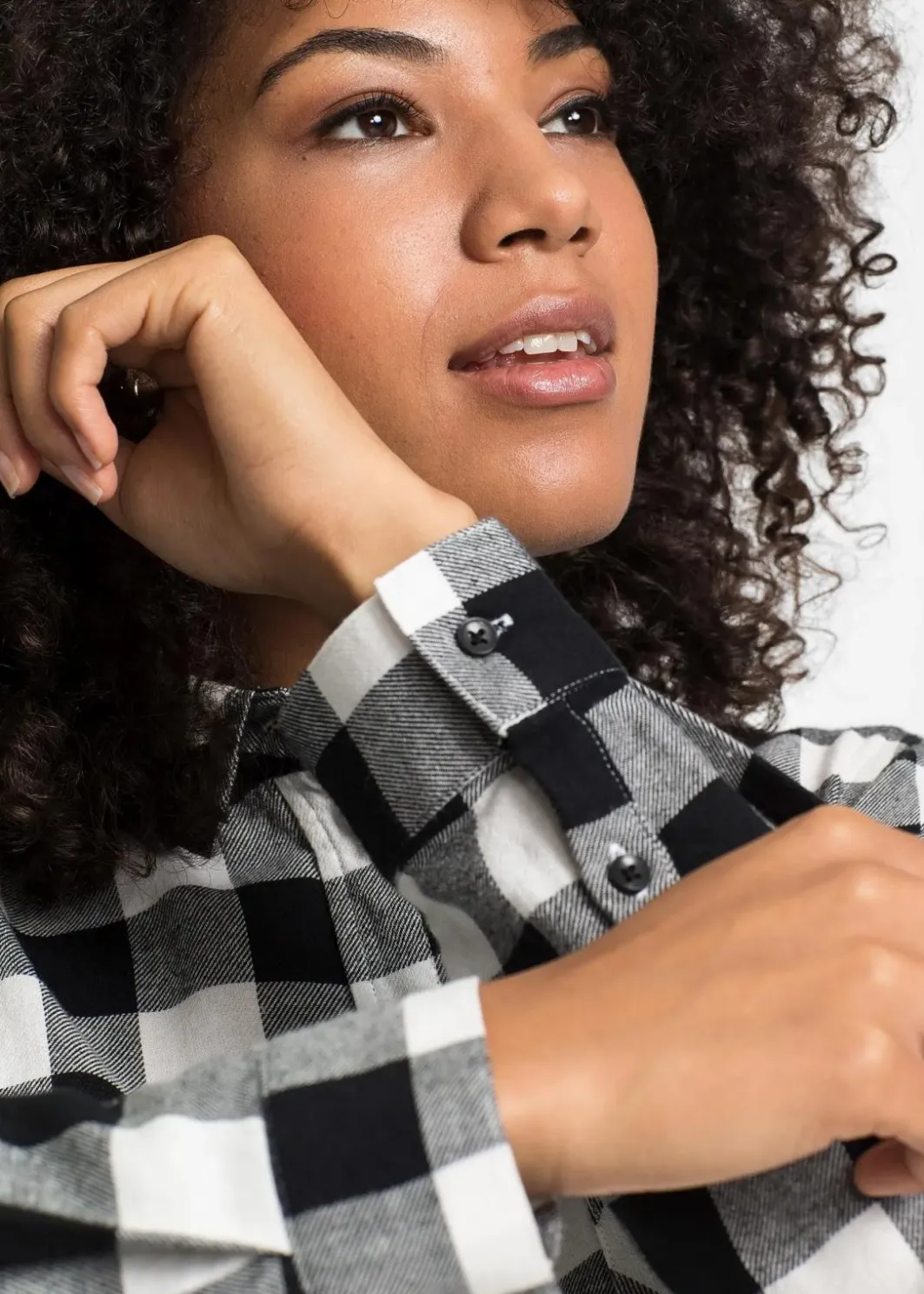 Hot Flanell-Longbluse aus reiner Baumwolle Damen Bekleidung·Jacken & Mäntel|Blusen & Tuniken