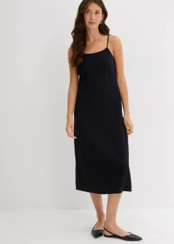 Damen bonprix Kleider|Flanell-Trägerkleid aus reiner Baumwolle