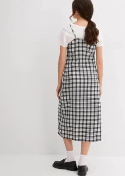 Damen bonprix Kleider|Flanell-Trägerkleid aus reiner Baumwolle