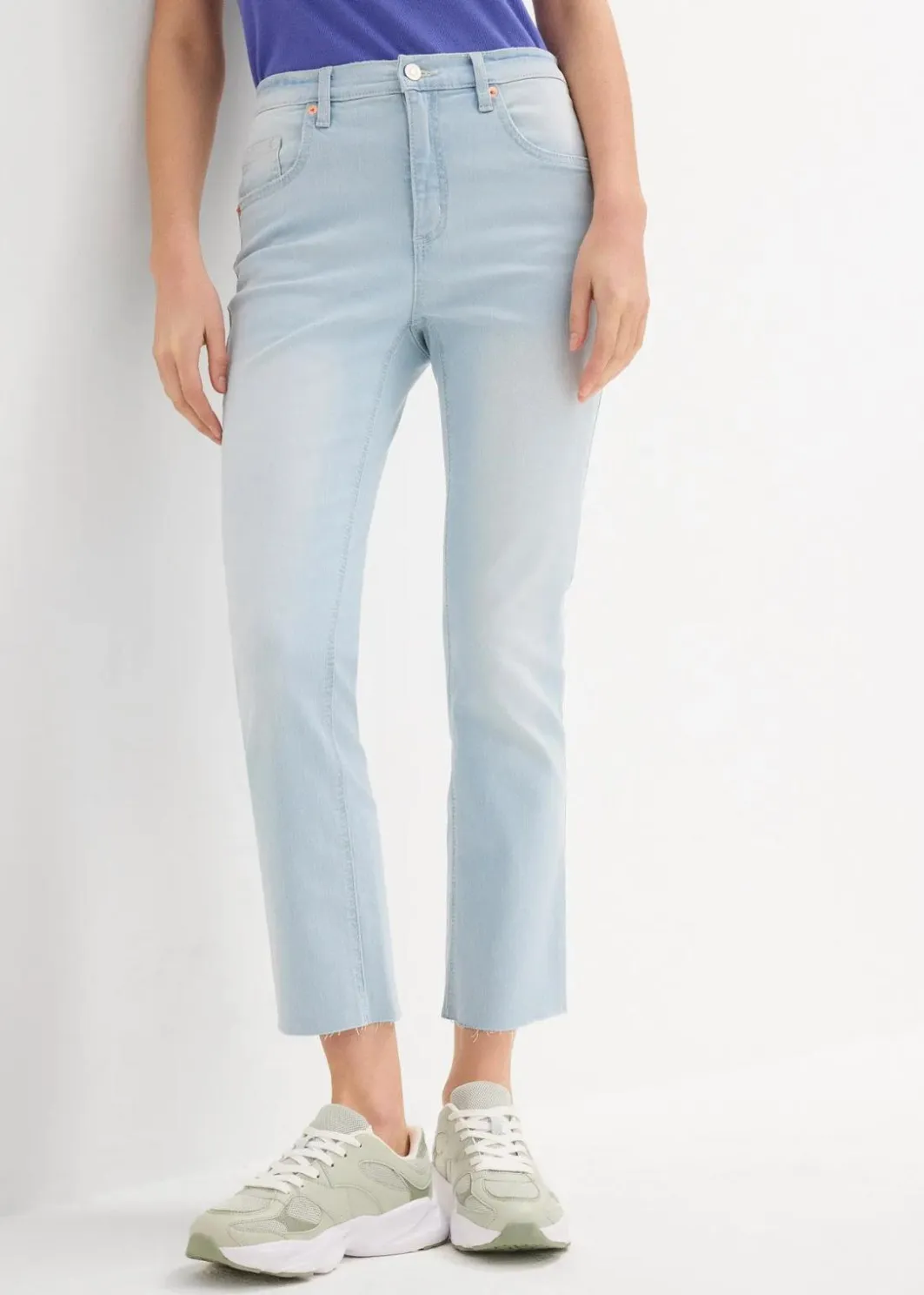 Outlet Flared Jeans High Waist, cropped Damen Jeans|Bekleidung·Shirts & Tops