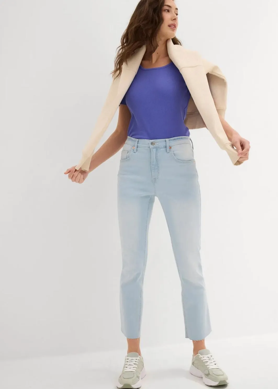 Outlet Flared Jeans High Waist, cropped Damen Jeans|Bekleidung·Shirts & Tops