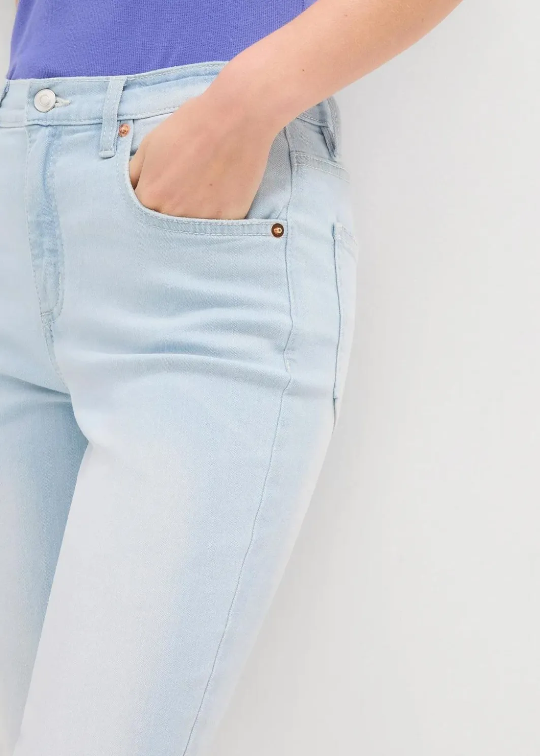 Outlet Flared Jeans High Waist, cropped Damen Jeans|Bekleidung·Shirts & Tops
