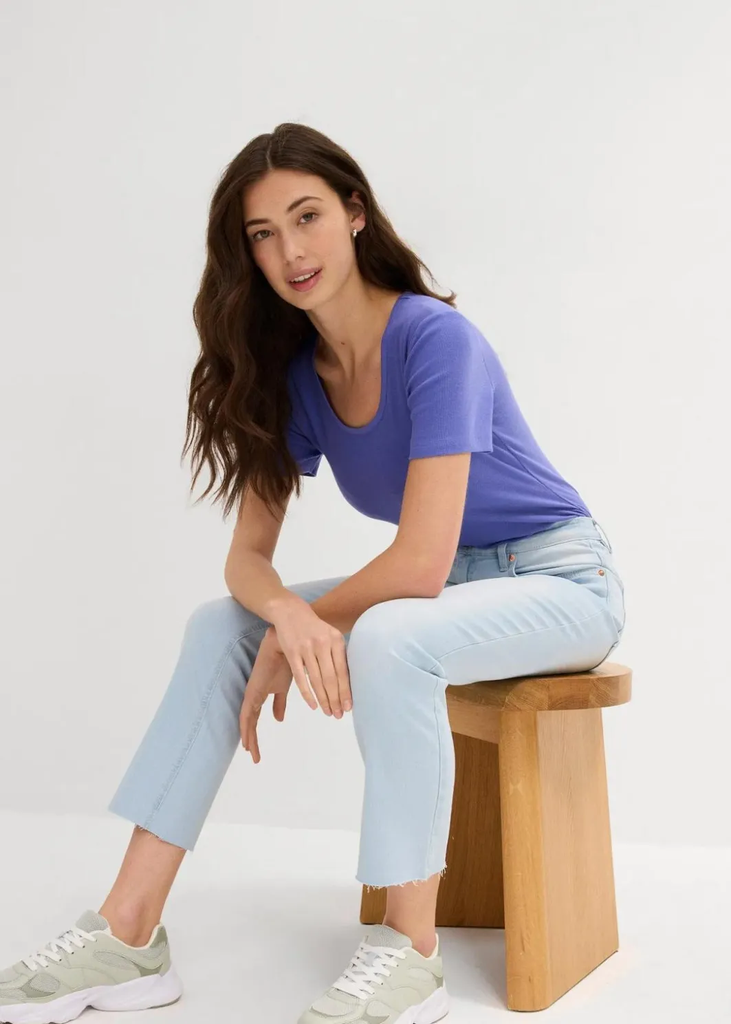 Outlet Flared Jeans High Waist, cropped Damen Jeans|Bekleidung·Shirts & Tops