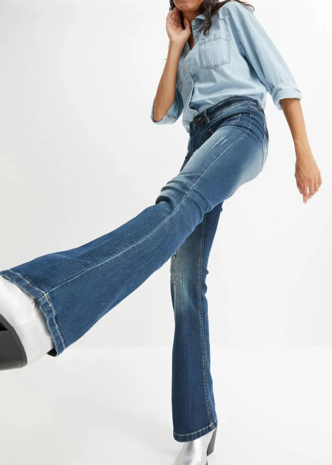 Clearance Flared Jeans Low Waist, Stretch Damen Bekleidung·Shirts & Tops|Jeans