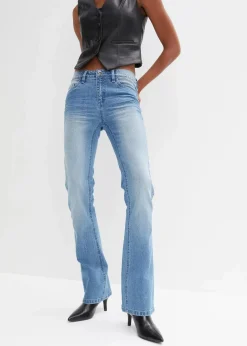 Best Flared Jeans Mid Waist, Stretch Damen Jeans|Kurzgrößen