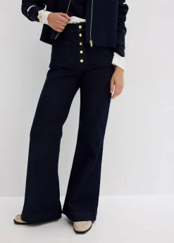 Damen bonprix Bekleidung·Shirts & Tops|Jeans|Flared-Jeans High Waist