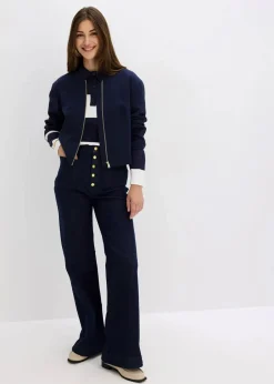 Damen bonprix Bekleidung·Shirts & Tops|Jeans|Flared-Jeans High Waist