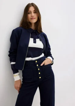 Damen bonprix Bekleidung·Shirts & Tops|Jeans|Flared-Jeans High Waist