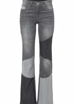 Damen bonprix Bekleidung·Shirts & Tops|Jeans|Flared-Jeans Mid Waist