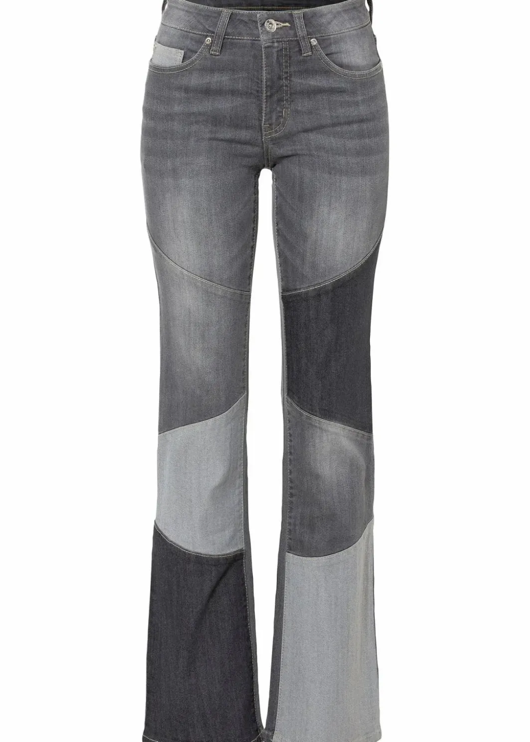 Damen bonprix Bekleidung·Shirts & Tops|Jeans|Flared-Jeans Mid Waist