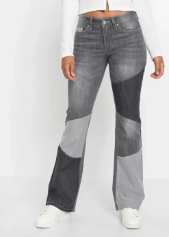 Damen bonprix Bekleidung·Shirts & Tops|Jeans|Flared-Jeans Mid Waist