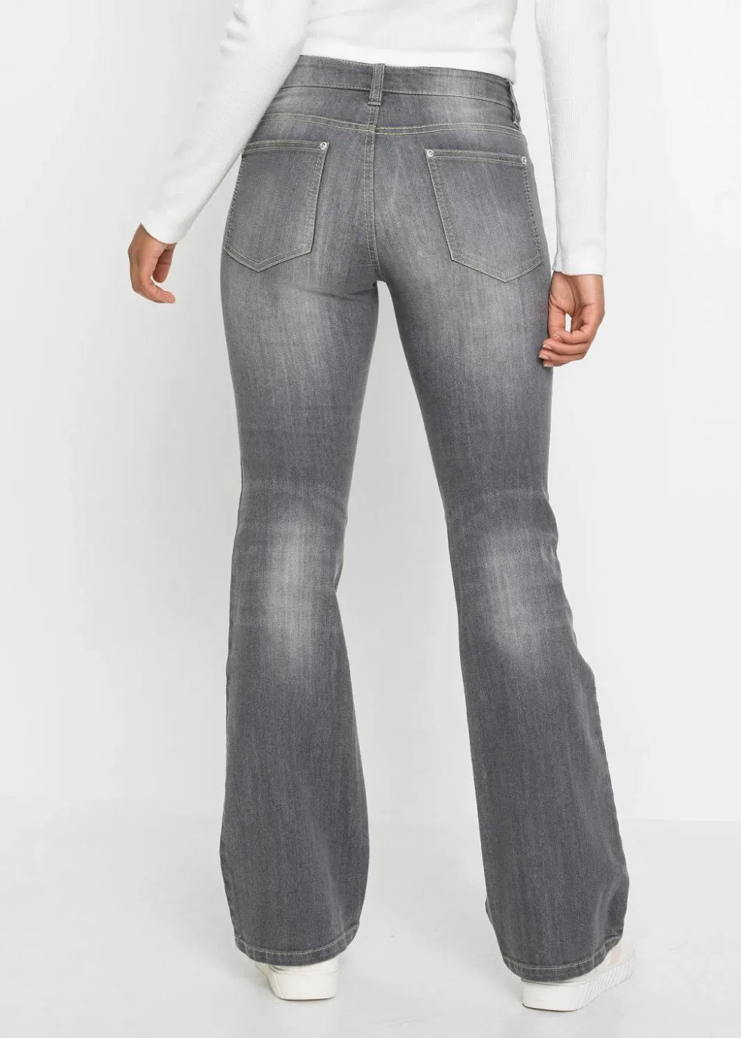 Damen bonprix Bekleidung·Shirts & Tops|Jeans|Flared-Jeans Mid Waist