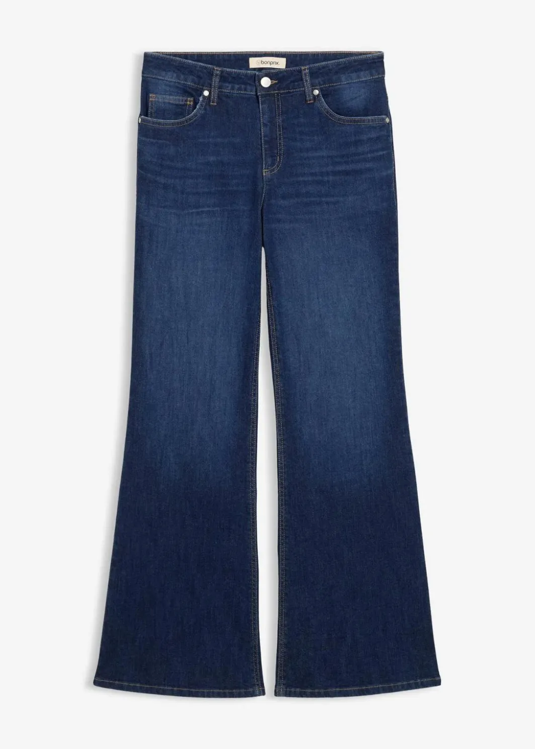 Damen bonprix Jeans|Bekleidung·Shirts & Tops|Flared-Jeans Mid Waist