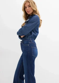 Damen bonprix Jeans|Bekleidung·Shirts & Tops|Flared-Jeans Mid Waist