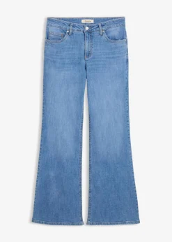 Outlet Flared-Jeans Mid Waist Damen Bekleidung·Shirts & Tops|Jeans