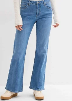 Outlet Flared-Jeans Mid Waist Damen Bekleidung·Shirts & Tops|Jeans
