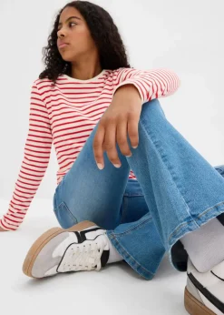 New Flared-Jeans Mid Waist Kinder Mädchen 9-16 Jahre·Jeans