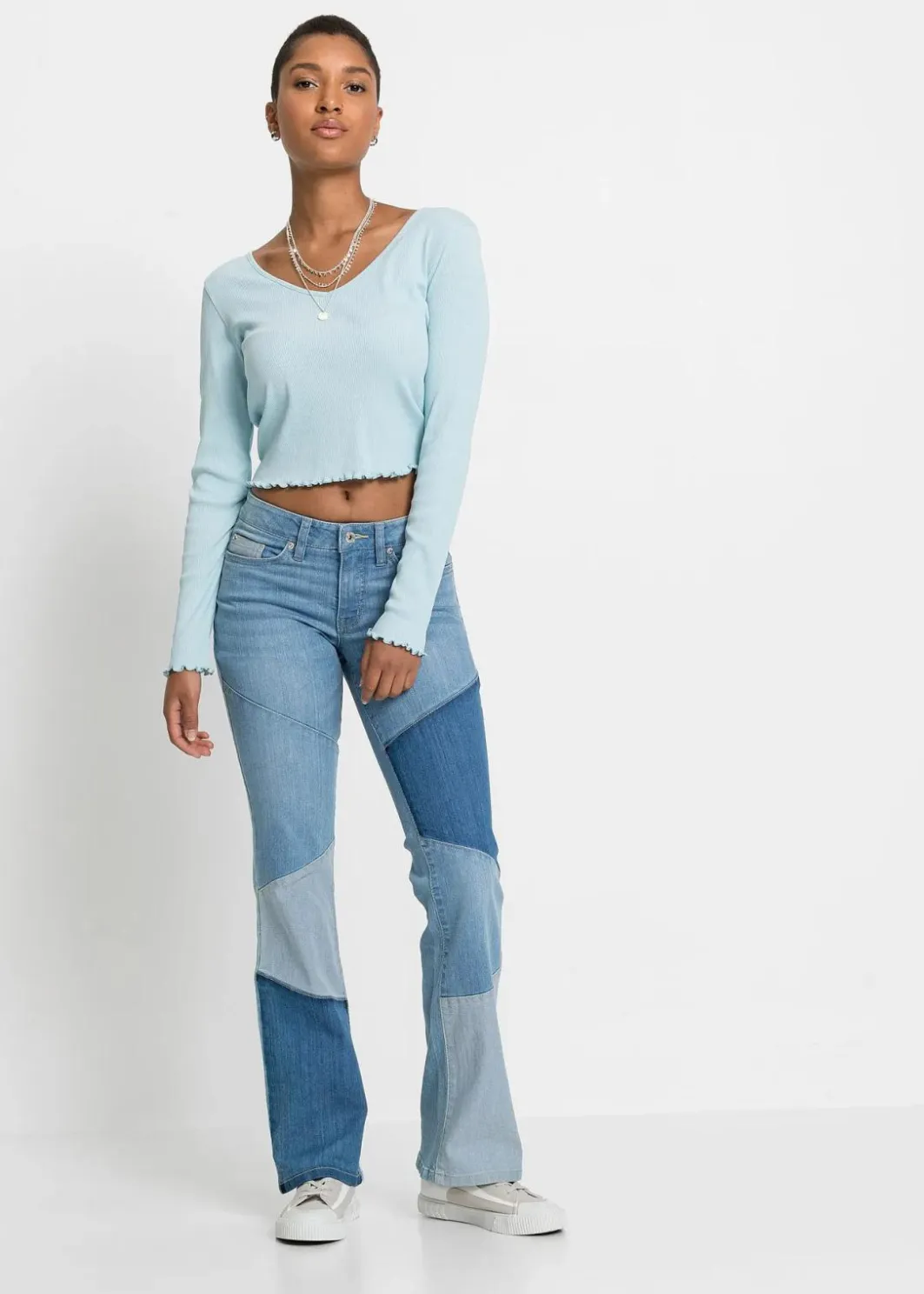 Best Flared-Jeans Mid Waist Damen Jeans|Bekleidung·Shirts & Tops
